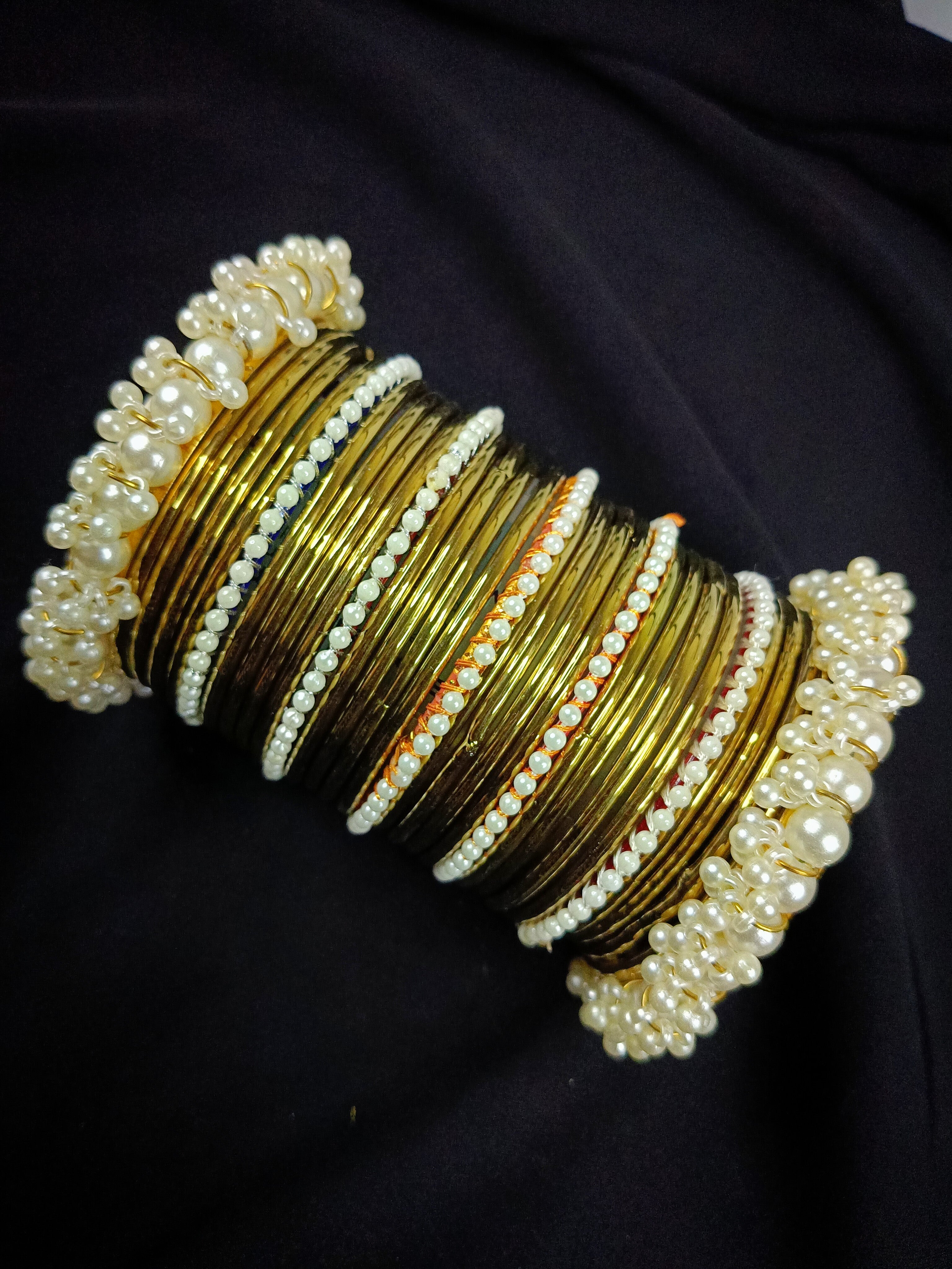 Golden Glass Bangles